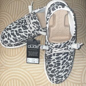 Hey Dude Wendy Woven Cheetah Shoes New in Box